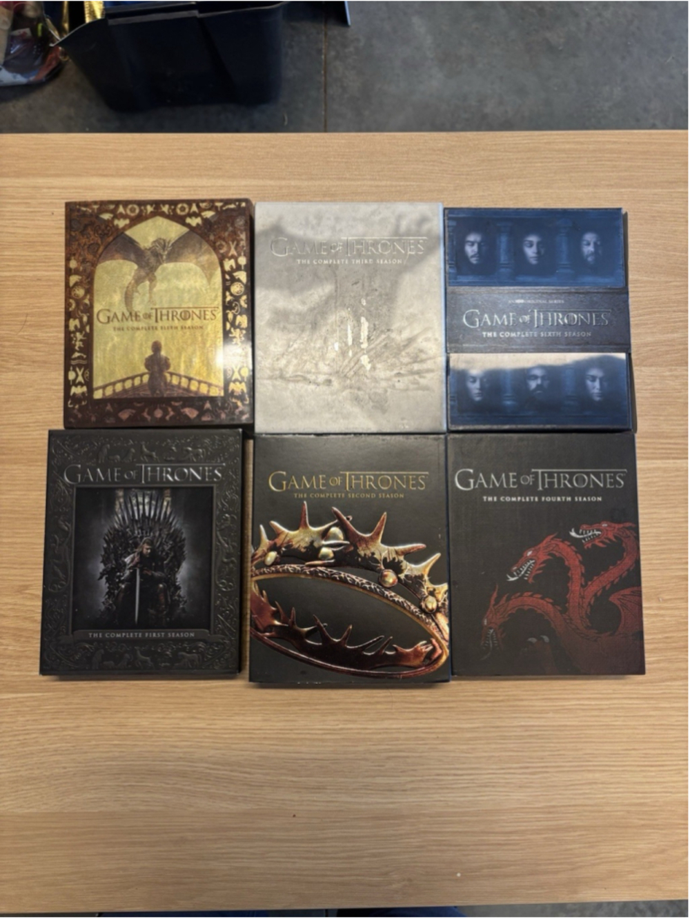 HBO Game of Thrones Blu-rays Seasons 1-6